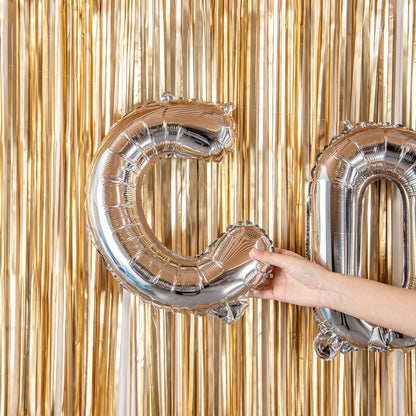 Balloonify Silver Mylar Letter C Balloon - 16" - 1 count box