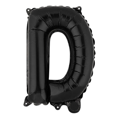 Balloonify Black Mylar Letter D Balloon - 16" - 1 count box