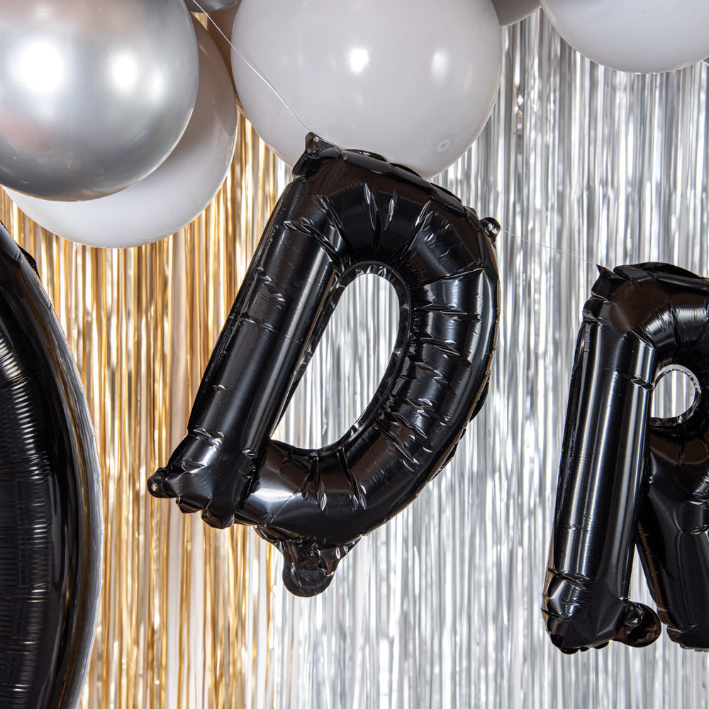 Balloonify Black Mylar Letter D Balloon - 16" - 1 count box
