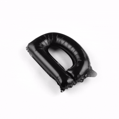 Balloonify Black Mylar Letter D Balloon - 16" - 1 count box