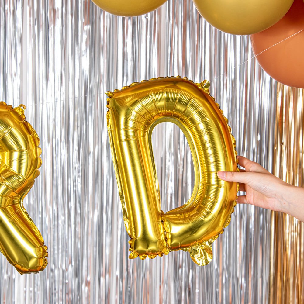 Balloonify Gold Mylar Letter D Balloon - 16" - 1 count box