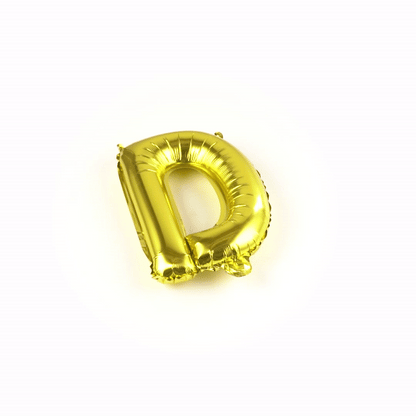 Balloonify Gold Mylar Letter D Balloon - 16" - 1 count box