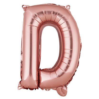 Balloonify Rose Gold Mylar Letter D Balloon - 16" - 1 count box