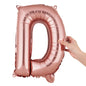 Balloonify Rose Gold Mylar Letter D Balloon - 16" - 1 count box