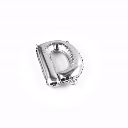 Balloonify Silver Mylar Letter D Balloon - 16" - 1 count box