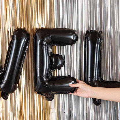 Balloonify Black Mylar Letter E Balloon - 16" - 1 count box