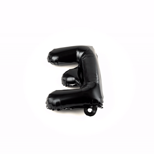 Balloonify Black Mylar Letter E Balloon - 16" - 1 count box