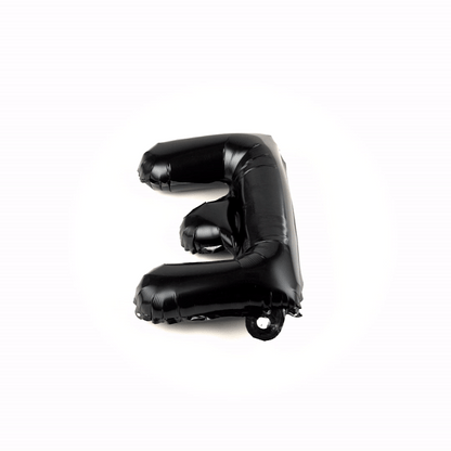 Balloonify Black Mylar Letter E Balloon - 16" - 1 count box