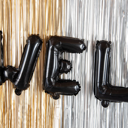 Balloonify Black Mylar Letter E Balloon - 16" - 1 count box