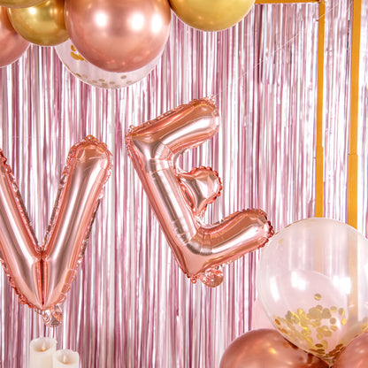 Balloonify Rose Gold Mylar Letter E Balloon - 16" - 1 count box