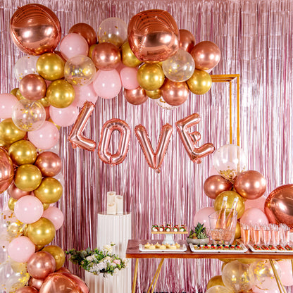 Balloonify Rose Gold Mylar Letter E Balloon - 16" - 1 count box