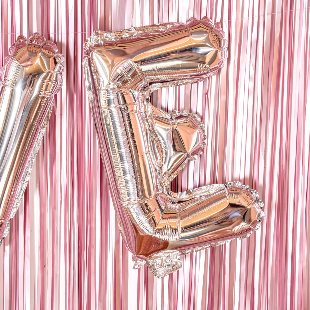 Balloonify Silver Mylar Letter E Balloon - 16" - 1 count box