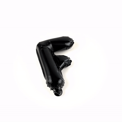 Balloonify Black Mylar Letter F Balloon - 16" - 1 count box