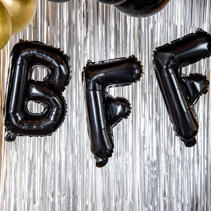 Balloonify Black Mylar Letter F Balloon - 16" - 1 count box