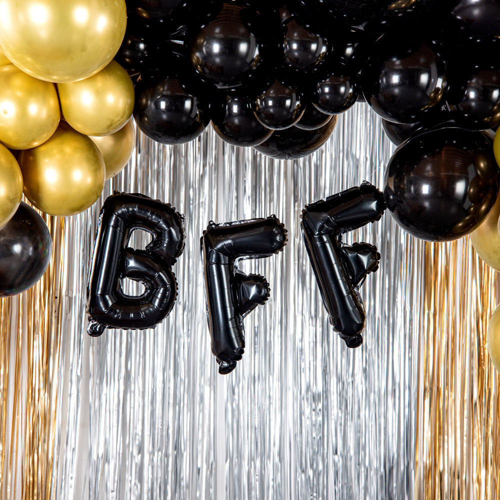 Balloonify Black Mylar Letter F Balloon - 16" - 1 count box