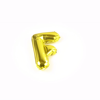 Balloonify Gold Mylar Letter F Balloon - 16" - 1 count box