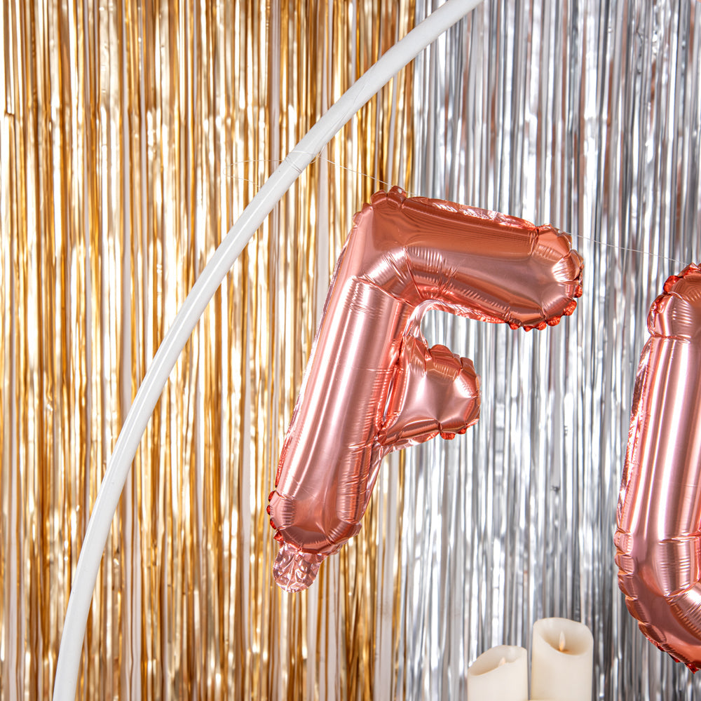 Balloonify Rose Gold Mylar Letter F Balloon - 16" - 1 count box