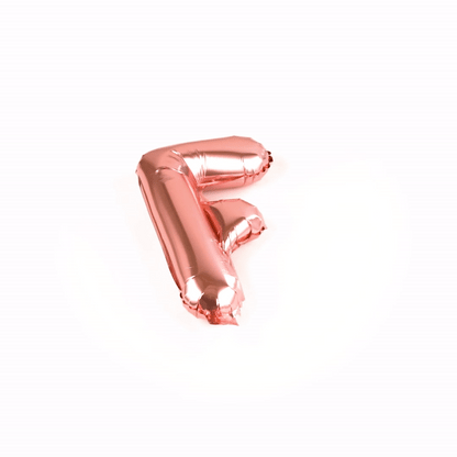Balloonify Rose Gold Mylar Letter F Balloon - 16" - 1 count box