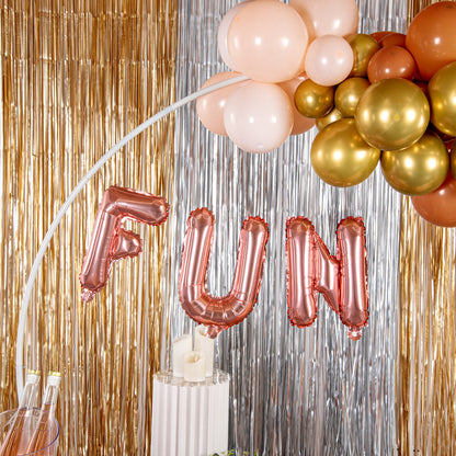 Balloonify Rose Gold Mylar Letter F Balloon - 16" - 1 count box