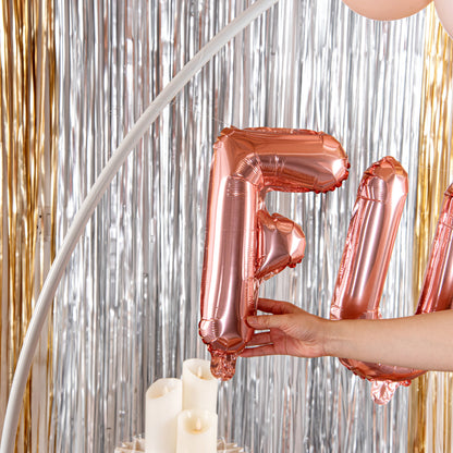 Balloonify Rose Gold Mylar Letter F Balloon - 16" - 1 count box