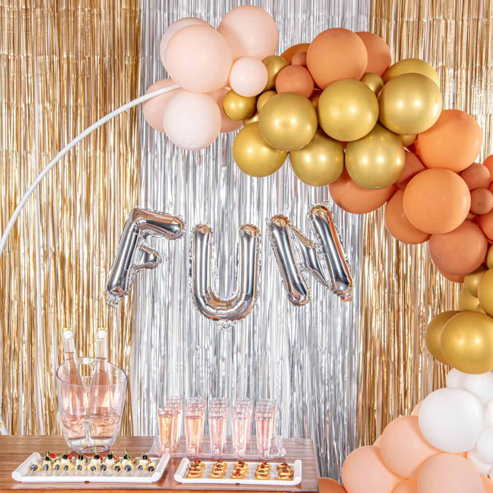 Balloonify Silver Mylar Letter F Balloon - 16" - 1 count box