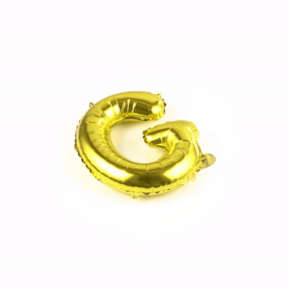 Balloonify Gold Mylar Letter G Balloon - 16" - 1 count box