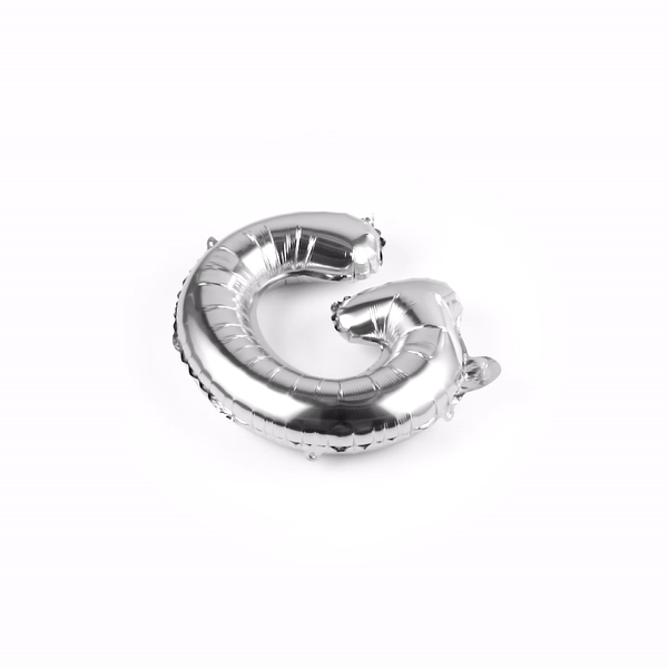 Balloonify Silver Mylar Letter G Balloon - 16" - 1 count box