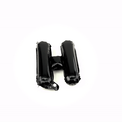 Balloonify Black Mylar Letter H Balloon - 16" - 1 count box