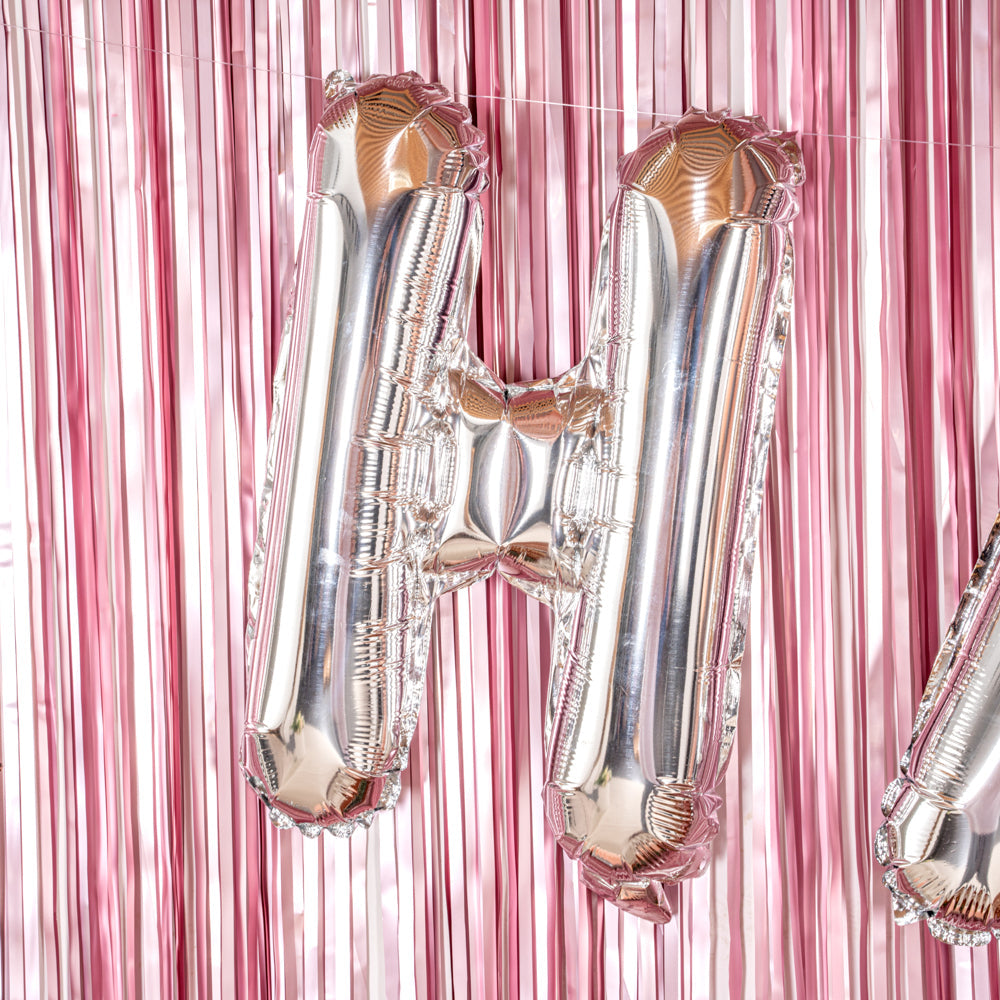 Balloonify Silver Mylar Letter H Balloon - 16" - 1 count box