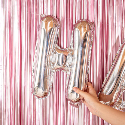 Balloonify Silver Mylar Letter H Balloon - 16" - 1 count box