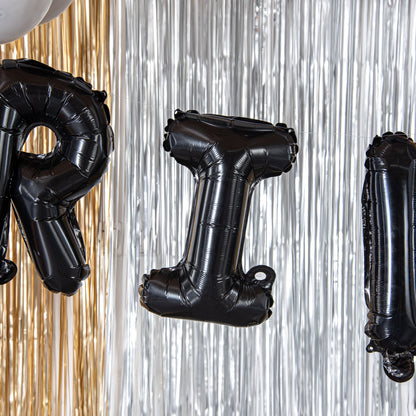 Balloonify Black Mylar Letter I Balloon - 16" - 1 count box