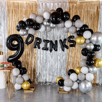 Balloonify Black Mylar Letter I Balloon - 16" - 1 count box