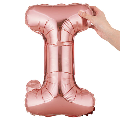 Balloonify Rose Gold Mylar Letter I Balloon - 16" - 1 count box
