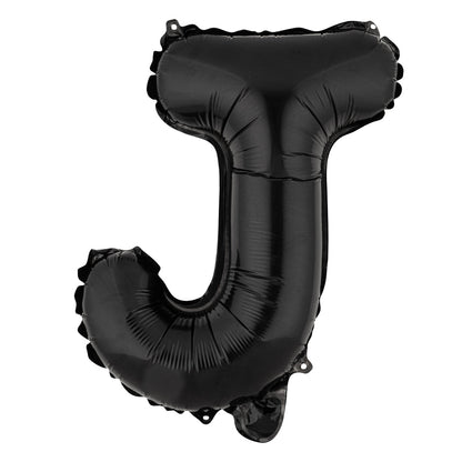 Balloonify Black Mylar Letter J Balloon - 16" - 1 count box