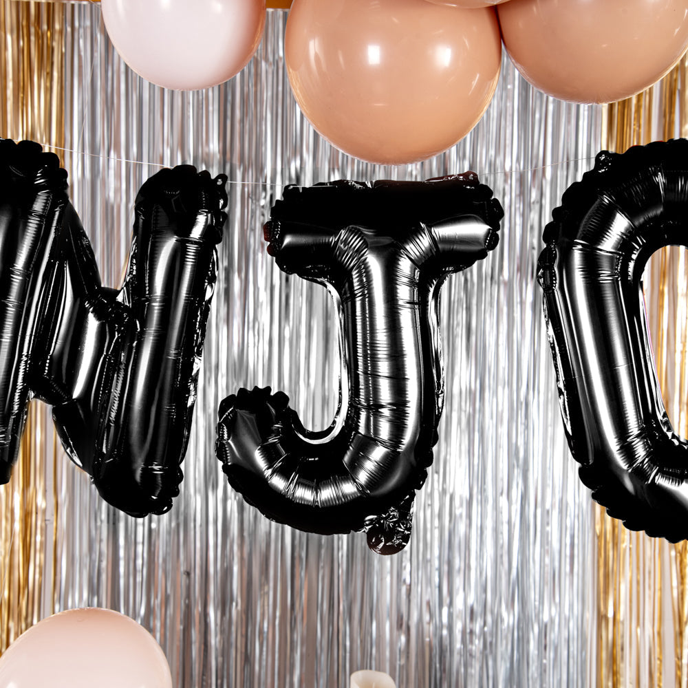 Balloonify Black Mylar Letter J Balloon - 16" - 1 count box