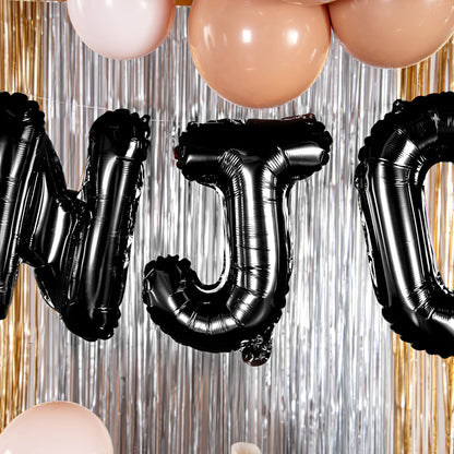 Balloonify Black Mylar Letter J Balloon - 16" - 1 count box