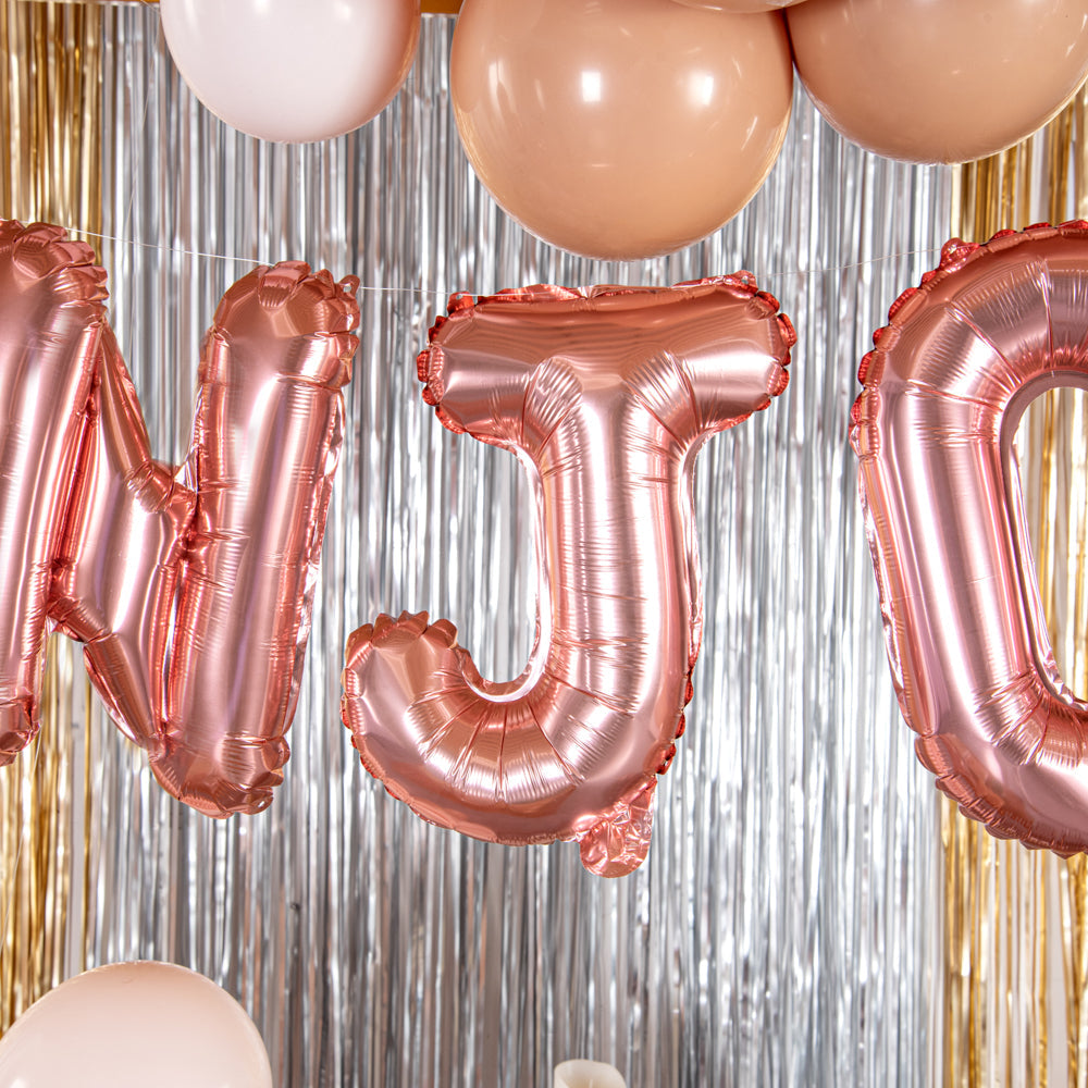 Balloonify Rose Gold Mylar Letter J Balloon - 16" - 1 count box