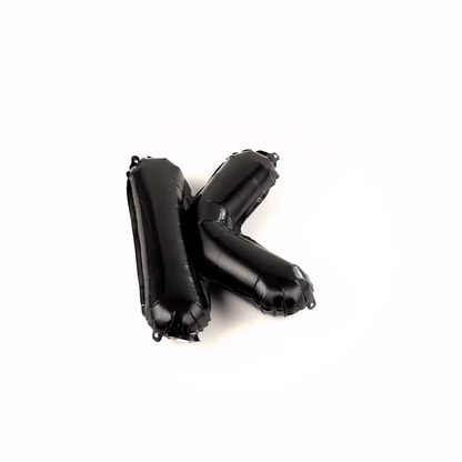 Balloonify Black Mylar Letter K Balloon - 16" - 1 count box