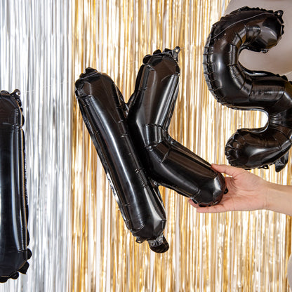 Balloonify Black Mylar Letter K Balloon - 16" - 1 count box