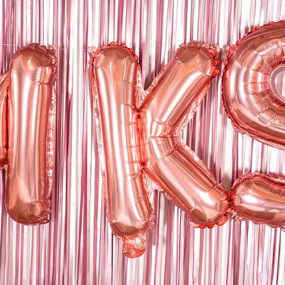 Balloonify Rose Gold Mylar Letter K Balloon - 16" - 1 count box