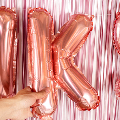 Balloonify Rose Gold Mylar Letter K Balloon - 16" - 1 count box