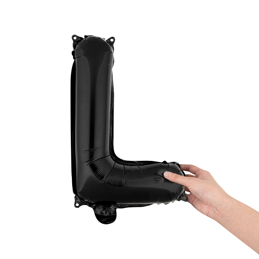 Balloonify Black Mylar Letter L Balloon - 16" - 1 count box