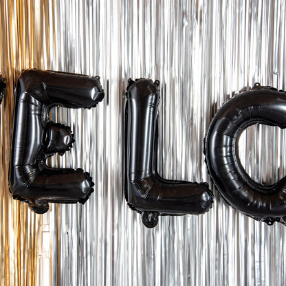 Balloonify Black Mylar Letter L Balloon - 16" - 1 count box