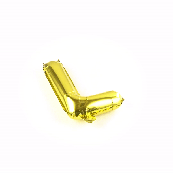 Balloonify Gold Mylar Letter L Balloon - 16" - 1 count box
