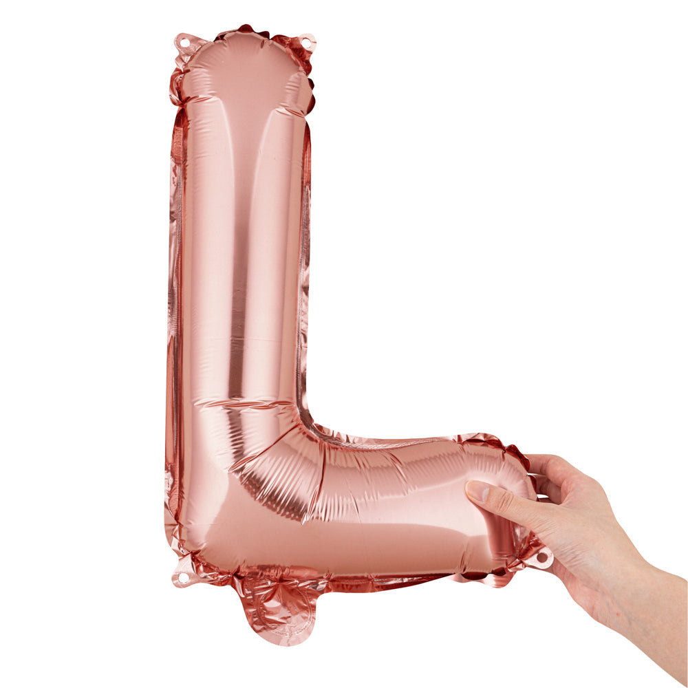 Balloonify Rose Gold Mylar Letter L Balloon - 16" - 1 count box