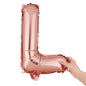 Balloonify Rose Gold Mylar Letter L Balloon - 16" - 1 count box