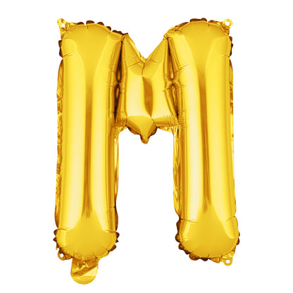 Balloonify Gold Mylar Letter M Balloon - 16" - 1 count box