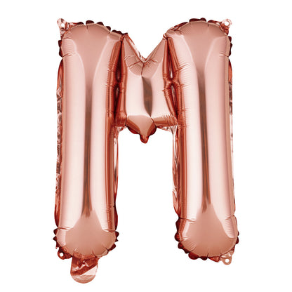 Balloonify Rose Gold Mylar Letter M Balloon - 16" - 1 count box