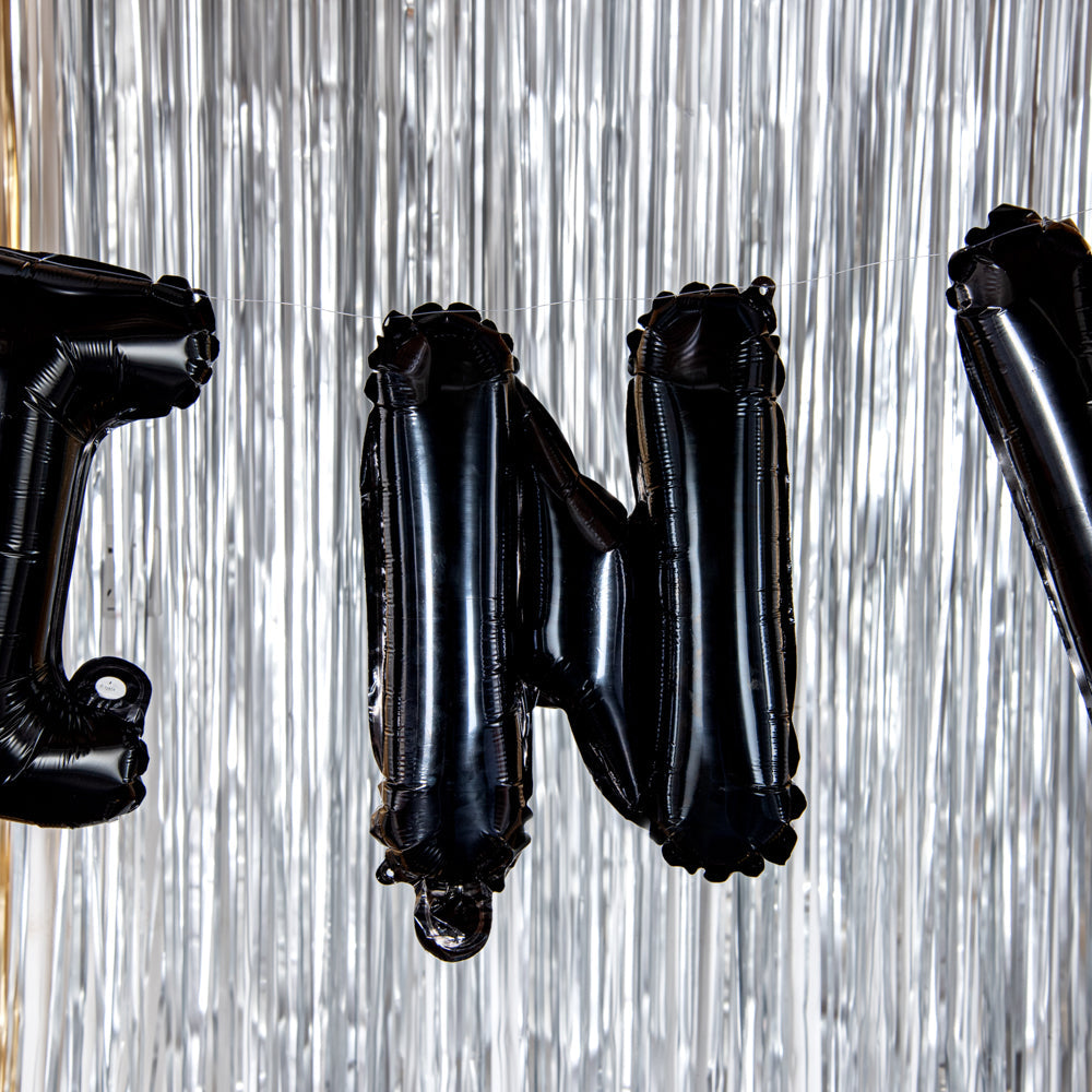 Balloonify Black Mylar Letter N Balloon - 16" - 1 count box