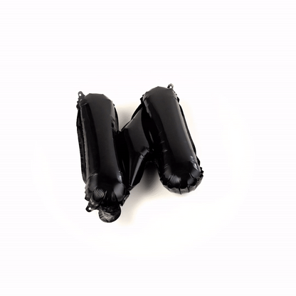 Balloonify Black Mylar Letter N Balloon - 16" - 1 count box